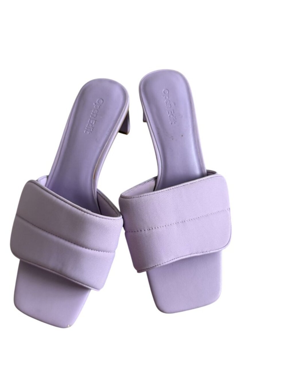OPEN EDIT Purple Sandals Heels Size 7.5 Womens